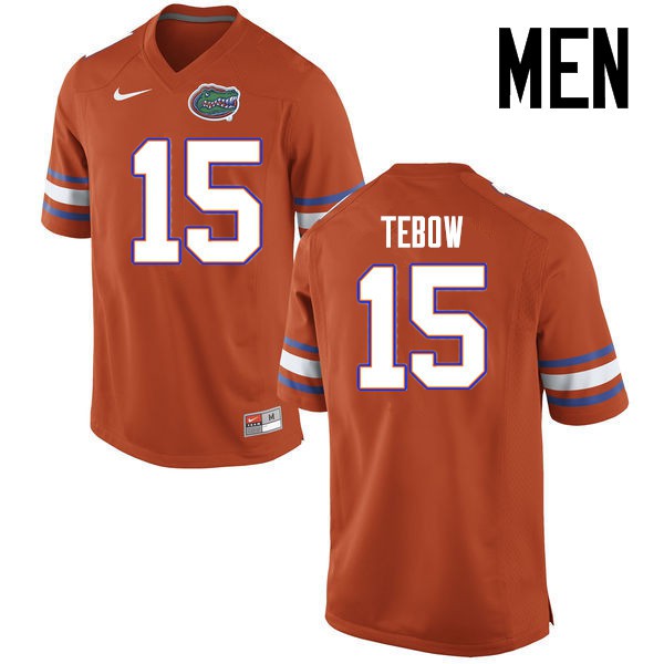Florida Gators Men #15 Tim Tebow College Football Jerseys Orange